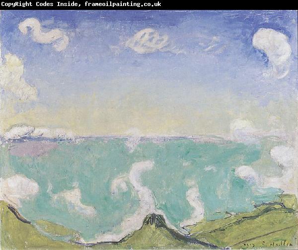 Ferdinand Hodler Landschaft bei Caux mit aufsteigenden Wolken